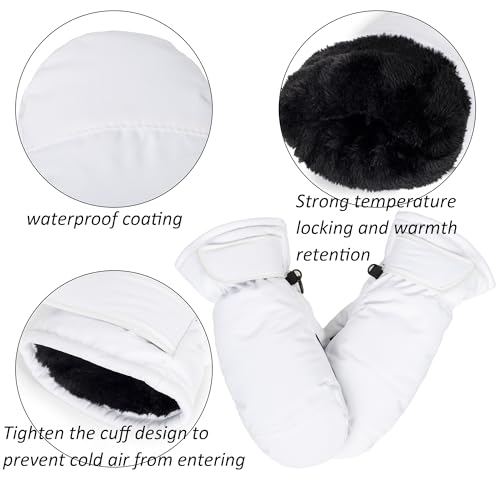 UTOWO Outdoors Winter Ski Mittens for Men Women - Warm Snow Mitts for Cold Weather Non-Slip Water-Repellent Gloves Windproof