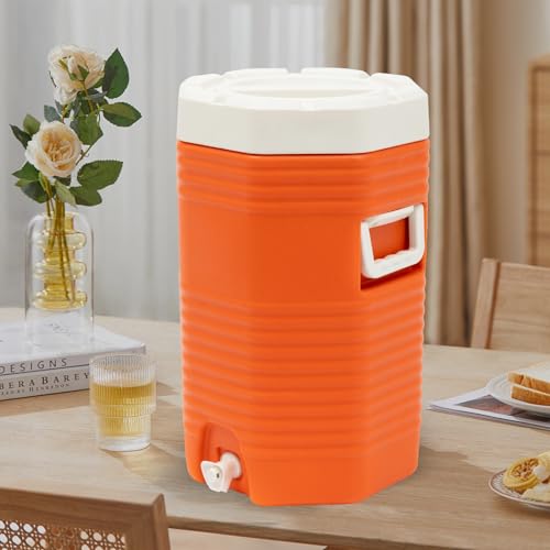 Insulated Cooler Dispenser Portable Sports Cooler Water Beverage Dispenser with Handle, Large Water Jug Water Cooler for P...