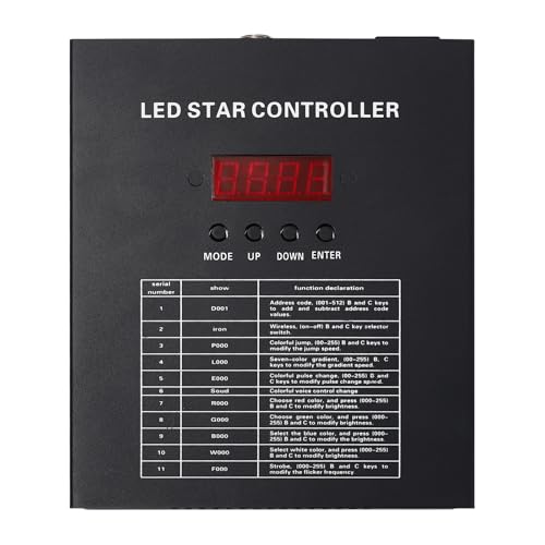LED Star Curtain Backdrop Light,DMX512 Control White Colors LED Galaxy Props Night Sky Stars Starry Lighting Background fo...