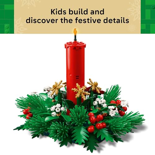 LEGO Christmas Table Decoration Building Toy for Kids - Brick-Built Holiday Centerpiece & Festive Room Decor - Christmas C...
