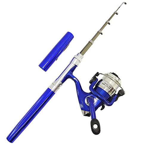 Portable Pocket Telescopic 38inch Mini Pen Fishing Rod Spinning Reel Combos Pen Folded Fishing Pole Spinning Wheel Gift fo...