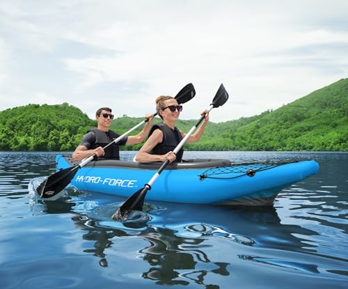 Bestway Hydro Force Inflatable Kayak Set | Includes Seat, Paddle, Hand Pump, Storage Carry Bag | Great for Adults, Kids an...