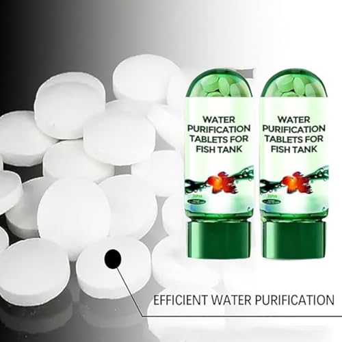 Powerful Aquarium Water Purification Tablet, Water Purification Tablets for Fish Tank, Water Purifying Tablets for Aquariu...