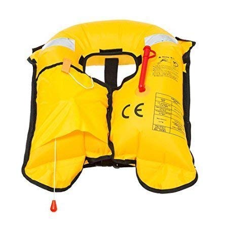 Top Safety Adult Life Jacket with Whistle - Manual Version Inflatable Lifejacket Life Vest Preserver PFD for Boating Fishi...