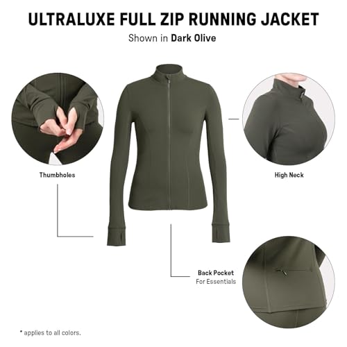 YITTY Active Women's Ultraluxe Full Zip Jacket, Athleisure, 4-Way-Stretch, Thumbholes