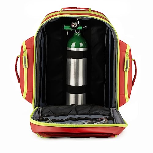 Scherber Fully-Stocked Premium First Responder Backpack | EMT/EMS Medic Trauma & Oxygen Medical Professional Kit | Bag w/ ...