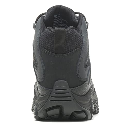 Merrell mens Moab 3 Tactical Mid Waterproof Boots, Coated Leather & Mesh Upper Combat Hiking Work Shoes