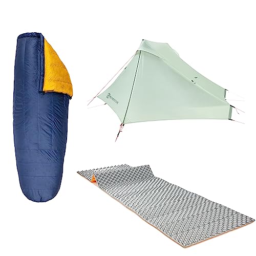 Featherstone Moondance 25 850 Fill Power Down Top Quilt, Backbone 2 Person Ultralight Tent for Backpacking, El Cordion Ins...