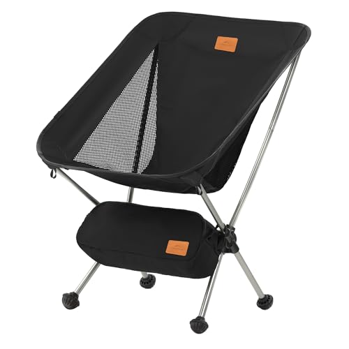 Naturehike YL08 Ultralight Camping Chair, 2.38 LBS Portable Backpacking Chair with Anti-Sinking Feet, Lightweight Compact ...