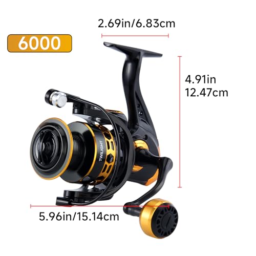 HAUT TON Dolphin Advance Edition Spinning Reel,5.2:1Gear Ratio,22LBS,5+1BB,Backlash Free Bearing,Sealed Drag System,Saltwa...