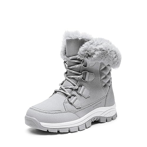 DREAM PAIRS Waterproof Snow Boots for Women, Faux Fur Cozy Warm Insulated Winter Boots Lace Up Mid-Calf Outdoor Shoes for ...