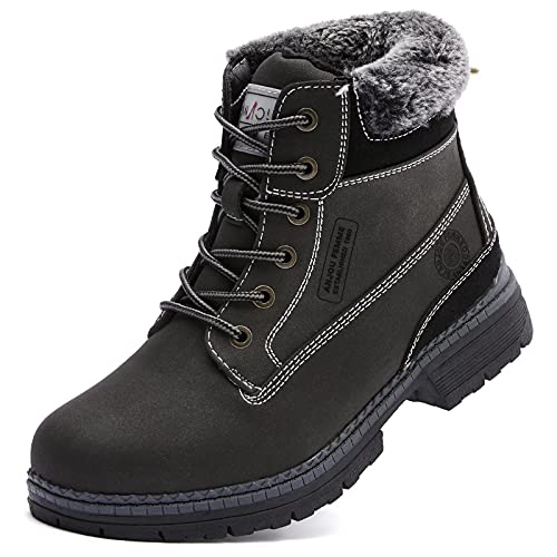 ANJOUFEMME Womens Hiking Snow Winter Boots - Waterproof Work Ankle Boots for Women Comfortable Warm Fur Boots for Backpack...