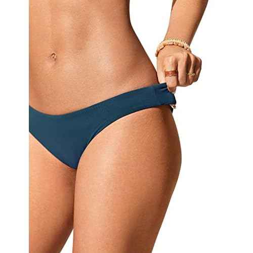 CRZ YOGA Low Waisted Bikini Bottom for Women - Cheeky Basic Bathing Swimsuit Swim Briefs