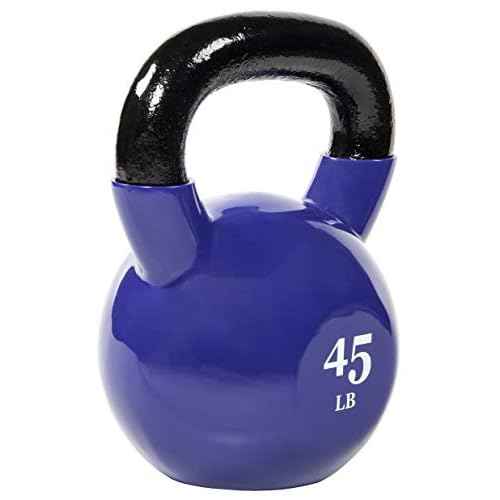Fitvids Wide Grip 3-Piece or 4-Piece Kettlebell Exercise Fitness Weight Set, Include 5 lbs, 10 lbs, 15 lbs and 20 lbs, Set of 3 or Set of 4