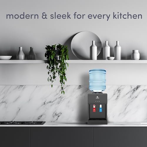 Avalon Premium Hot/Cold Top Loading Countertop Water Cooler Dispenser With Child Safety Lock. UL Listed- Black