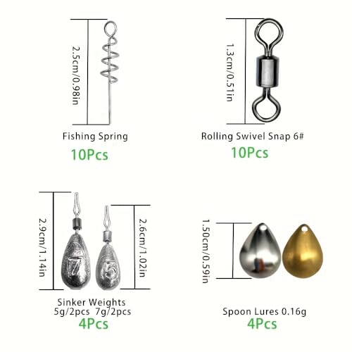 187-piece Complete Fishing Set - Fishing Tackle Box, Fish Hooks, Bait, Lead Sinker - Fishing Tackle Set, Freshwater and Sa...