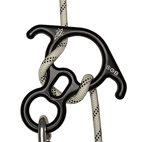 SOB Rescue Figure 8 Descender Belaying Belay Device Rock Climbing Rappelling Gear Aluminum Magnesium Alloy for Climbing,Hi...