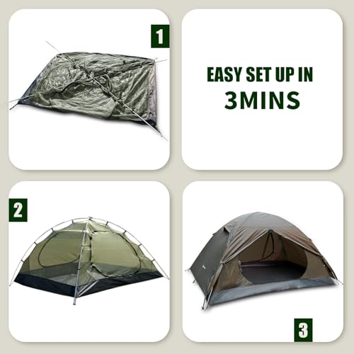 Backpacking Tent for Camping 2/3/4 Person Hiking Ultralight Tent for Waterproof Windproof Outdoor Tents Easy Setup Two Doo...