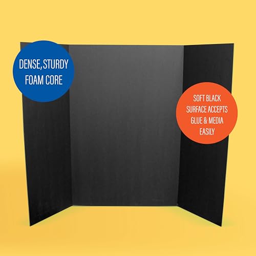 Flipside Products 36” x 48” Foam Project Boards for Presentations, Science Fair, School Projects, Event Displays and Trifo...