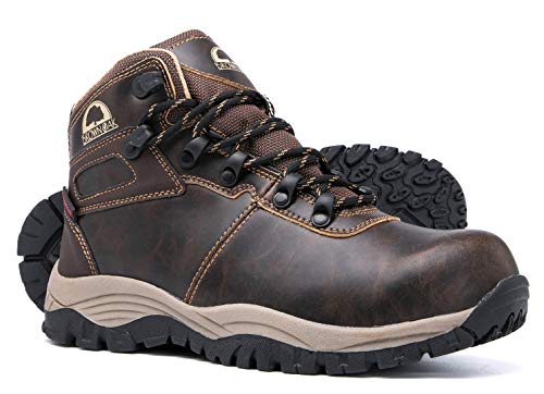 Brown Oak Womens Waterproof Lightweight Trekking Camping Backpacking Shoes Work Hiking Boots