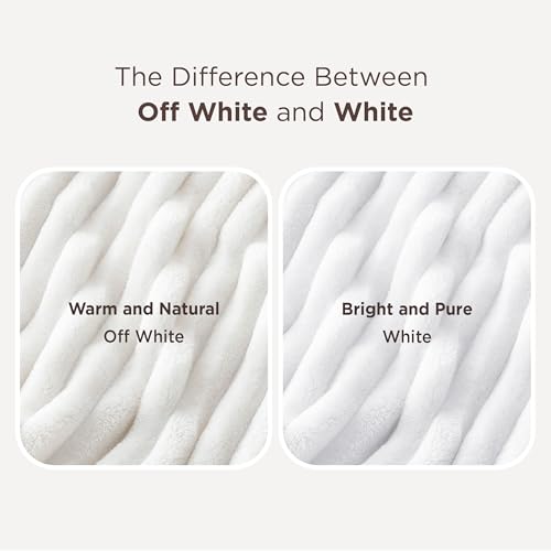 Bedsure GentleSoft White Throw Blanket for Couch - Cozy Blanket for Women, Cute Fleece Throw for Girls, Birthday Gifts for...