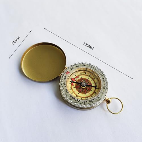 Premium Camping Compass – Copper Survival Compass with Luminous Function for Outdoor Sports & Adventures