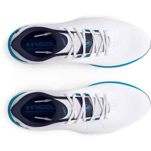 Under Armour Men's Drive Pro, (101) White/Capri/Midnight Navy, 8.5, US