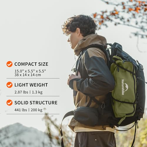 Naturehike YL01 Snap Camping Chair, 1 Second Setup Frame, 441lb Capacity, Portable Backpacking Chair with Storage Bag, Lig...