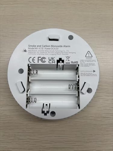 GQIRIL Smoke and Carbon Monoxide Detector - 2-in-1 Fire CO Smoke Alarm Combo Battery Powered, Portable Dual Sensor Warning Light with Digital Display for Cars Kitchen Home Garage (No Battery) 2 Pack
