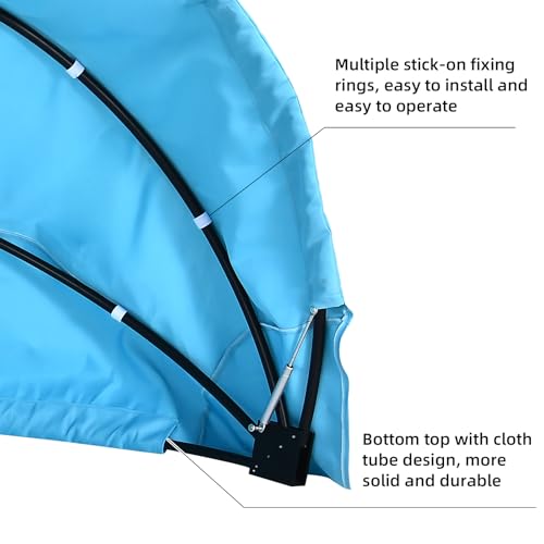 Outdoor Daybed Replacement Canopy, Outdoor Patio Wicker Daybed Canopy, Top Cover Compatible with Patio Round Daybed,| Cust...