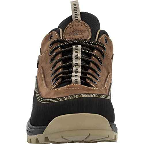 ROCKY MTN Stalker Pro Waterproof Mountain Oxford Shoe, Brown Black, Size 11.5(W)