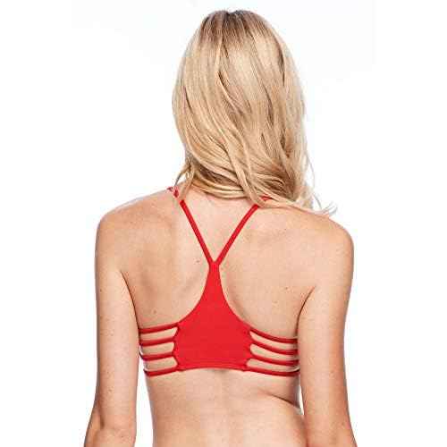 Body Glove Women's Smoothies Alani Solid Strappy Back Halter Bikini Top Swimsuit