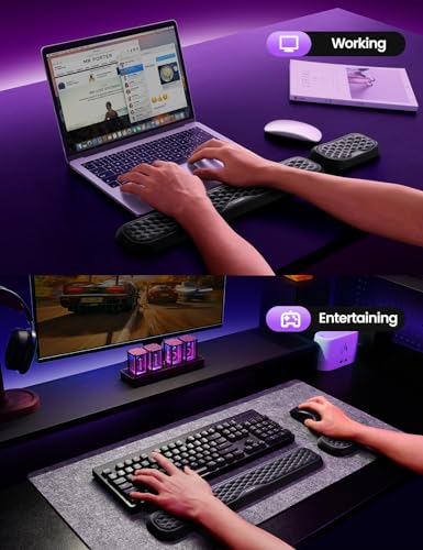 Vaydeer Wrist Rest for Keyboard and Mouse, Computer Ergonomic Wrist Support Pad, Soft Memory Foam Arm Cushion for Desk, Pa...