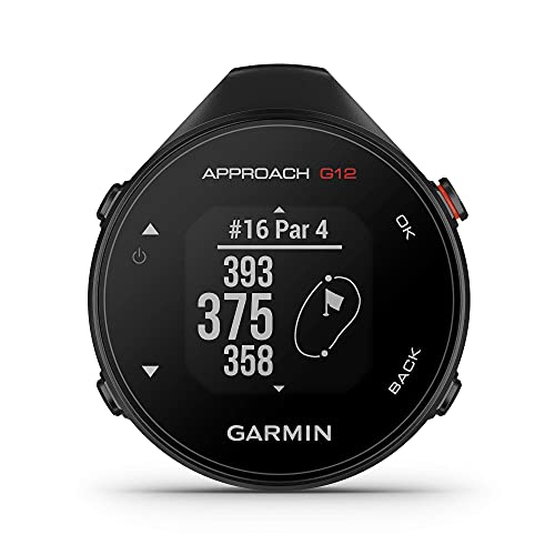 Garmin Approach G12 (Renewed), Clip-on Golf GPS Rangefinder, 42k+ Preloaded Courses, 010-02555-00