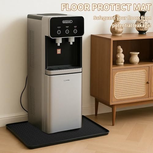 HOSASSPER Water Cooler Mat, Water Dispenser Mat, 22"x19" Non-Slip Silicone Waterproof Floor Protector for Under Water Cool...