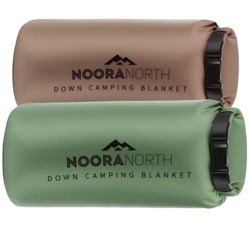 Noora North Down Camping Blanket with Footbox – Lightweight, Packable, Water Resistant Backpacking Quilt & Warm Puffy Comp...