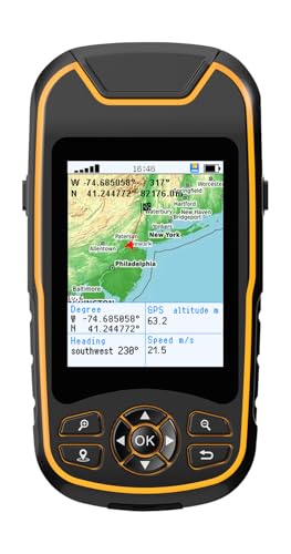Handheld GPS for Hiking, Rugged and Waterproof Handheld GPS Navigator, 3.2" Sunlight Readable Screen, Compact Satellite Ha...