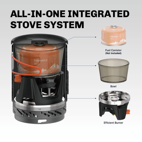 Fire-Maple "Fixed Star 1" Backpacking and Camping Stove System | Outdoor Propane Cooking Gear | Portable Pot/Jet Burner Se...