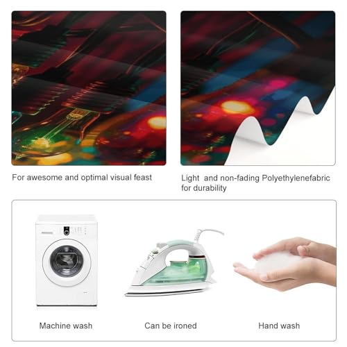 Colored Light Bulbs Backdrop Background for Photography High Density Polyester Fabric Background Banner Seamless Photo Boo...