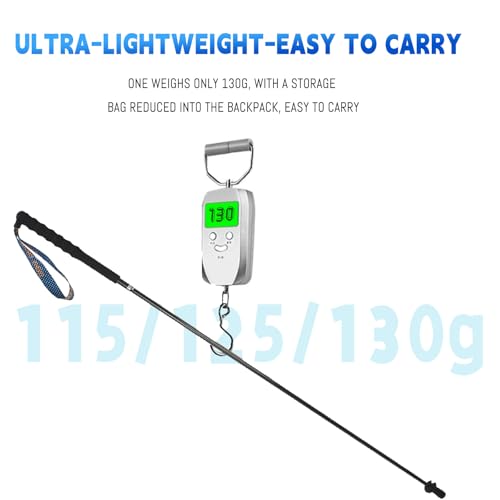 OKHEALING Ultralight Folding Trekking Poles, Set of 2 Ultralight Carbon Fiber Poles with Moisture Transport Handle with St...