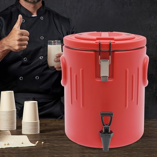 HIFMGHE Insulated Beverage Dispenser 3.5Gal, Hot and Cold Drink Dispenser with Stainless Steel Interior, Lid and Spout, 6-...
