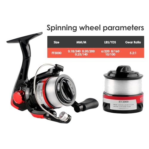 2PCS Fishing Rod Reel Combo 5.9FT Telescopic Fishing Pole Spinning Reel with Baits Hooks Storage Bag Compact Collapsible F...
