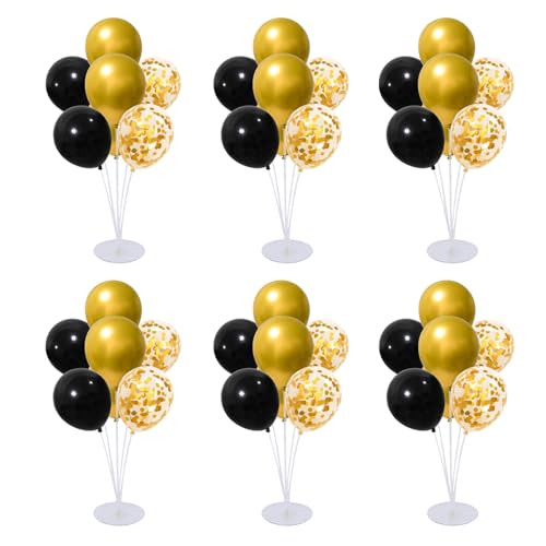 6 Set Balloon Stand Kit for Table Centerpieces With Balloon and Base Party Decorations for Birthday Wedding Retirement Gra...