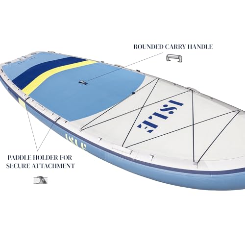 ISLE Megalodon Inflatable Stand Up Paddle Board & iSUP Bundle Accessory Pack - Up to 1,050 lbs Capacity — Durable, Lightwe...