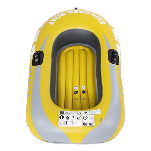 Thicken Raft Inflatable Kayak Inflatable Boat Canoe-1 Person Inflatable Fishing Boat Floaties Kayak Yellow PVC Boat Tourin...