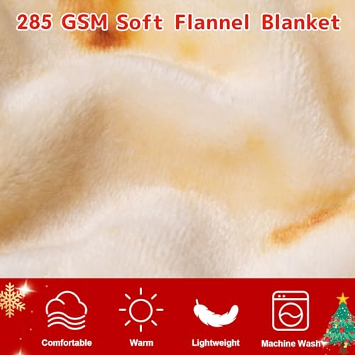CASOFU Burrito Tortilla Throw Blanket 71 inches for Adult Kids, Novelty Tortilla Wrap Blanket Funny Gifts for Women Men Te...