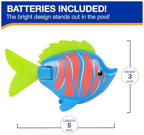 SwimWays Rainbow Reef Fish Toy, Kids Swimming Accessories & Water Toys, Learn to Swim Pool Toys for Kids Ages 5 & Up, Batt...