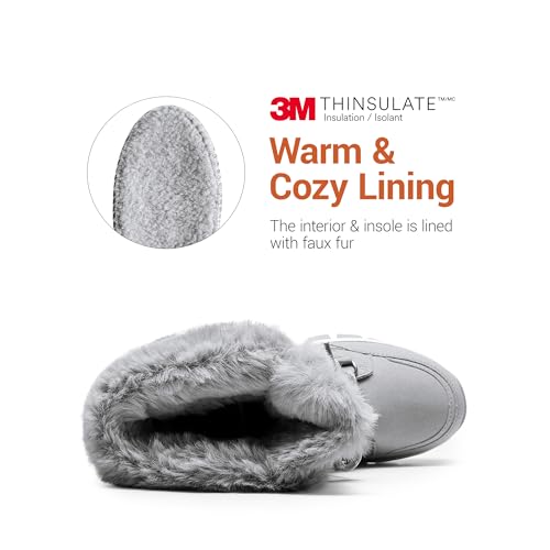 DREAM PAIRS Waterproof Snow Boots for Women, Faux Fur Cozy Warm Insulated Winter Boots Lace Up Mid-Calf Outdoor Shoes for ...