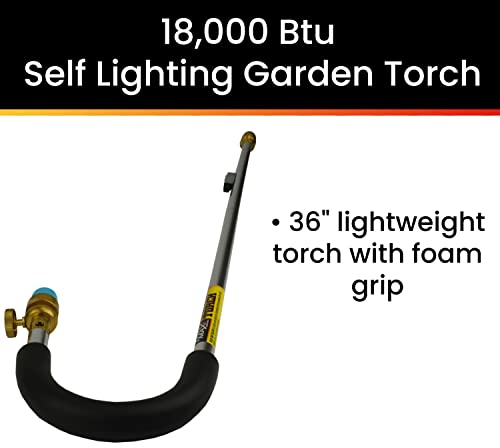 Hot Max 18,000 BTU Self-Lighting 36” Lightweight Propane Garden Torch, | PN: GTORCH
