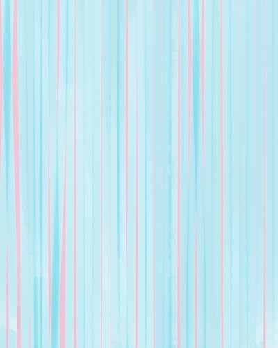 xo, Fetti Matte Light Blue Fringe Foil Curtain - Set of 2 | Bachelorette Party Supplies, Birthday Photo Booth, Baby Shower...